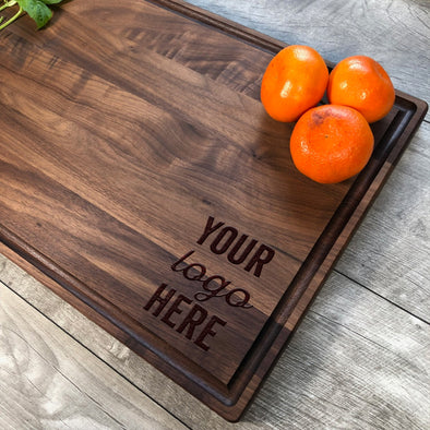 Your Logo Here. Wood Cutting Board. Personalized Board. M35
