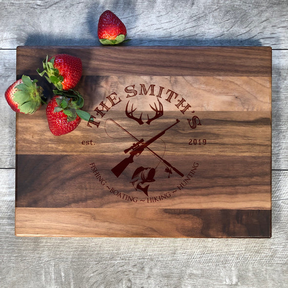 Fishing, Boating, Hiking, Hunting. Custom Cutting Board. M52