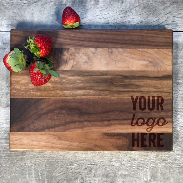 Your Logo Here. Wood Cutting Board. Personalized Board. M35