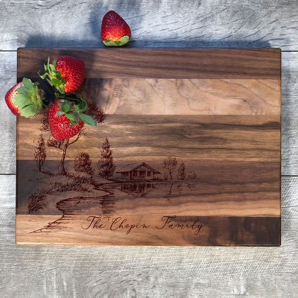 Custom Cutting Board. Personalized Gift. M42