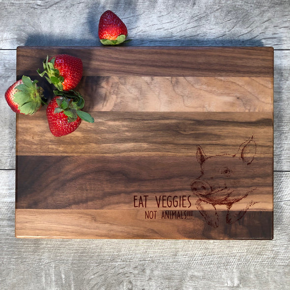 Personalized Cheese Board. Eat Veggies Not Animals M45