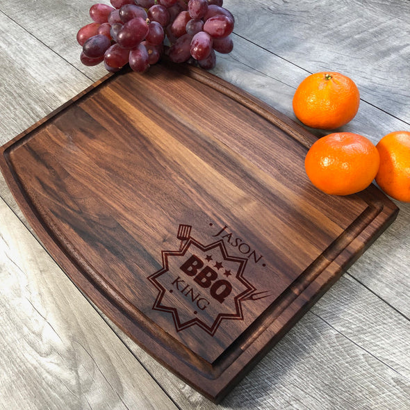 BBQ King. Engraved Cutting Board. Customizable Gifts. M39