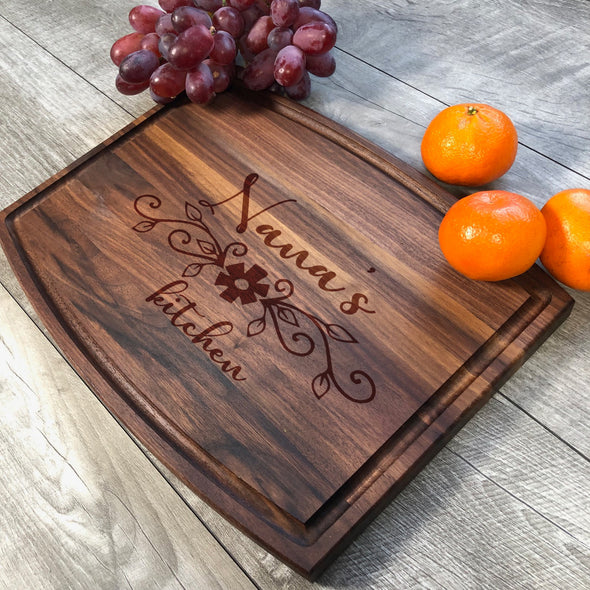 Nana's Kitchen. Engraved Cutting Board. Grandma. Granny. Mommy. Custom Name. M49
