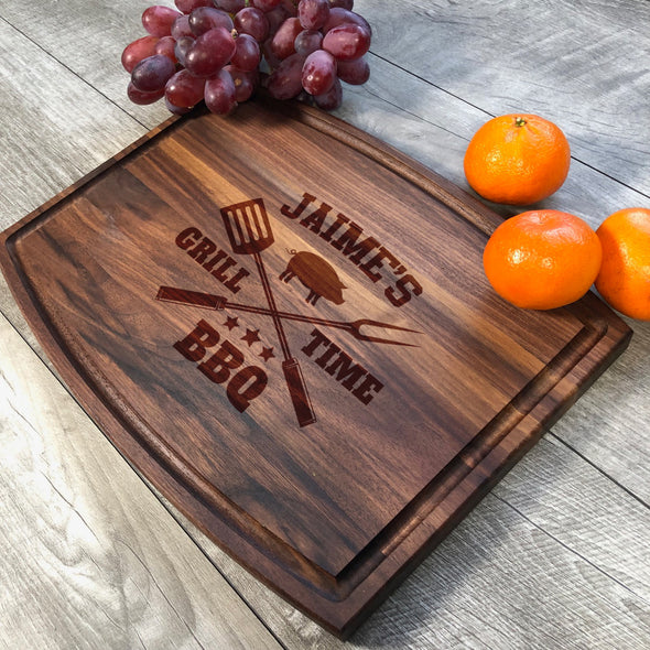 Custom Cutting Board. Grill Time BBQ. M40