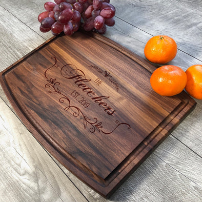 Wood Cutting Boards. Family Name. Anniversary Gift. M12