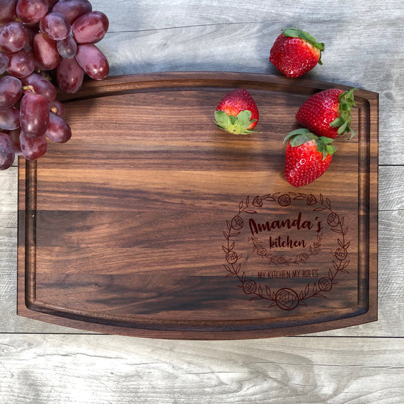 My Kitchen My Rules Custom Cutting Board. M17