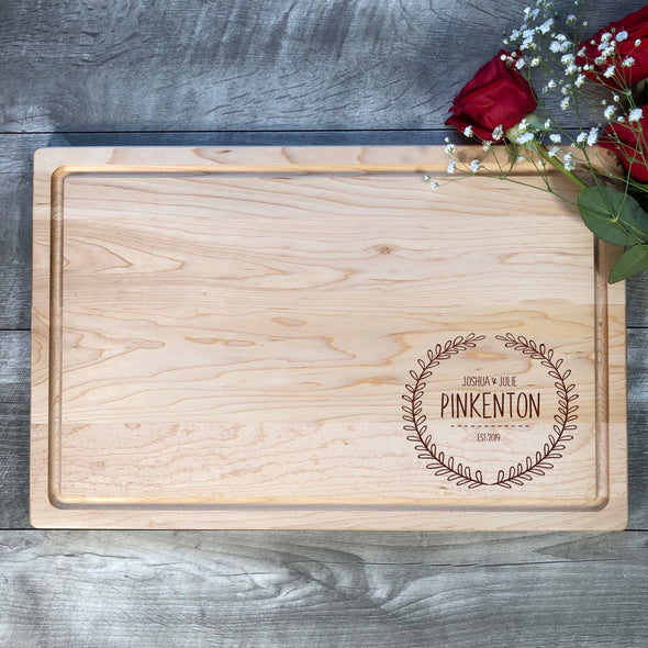 Engraved Cutting Board. Customized M18
