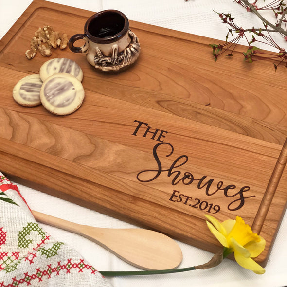 Personalized Cutting Board BOOS  Family Name Wedding – The Quintessential  Hostess