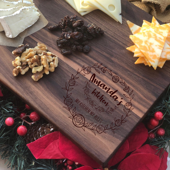 My Kitchen My Rules Custom Cutting Board. M17