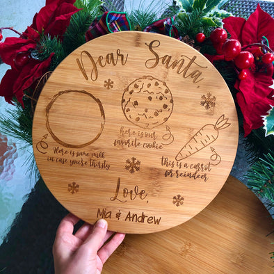 Dear Santa. Christmas Board. Milk for Santa. Custom Names. M71