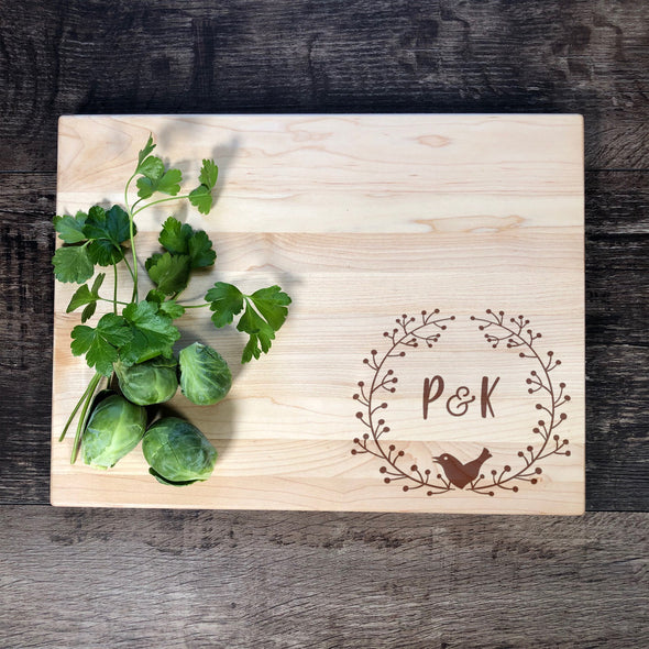 Personalized Cutting Board. Initials Board. M5