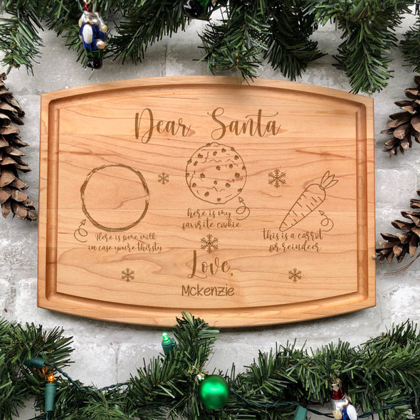Dear Santa. Christmas Board. Milk for Santa. Custom Names. M71