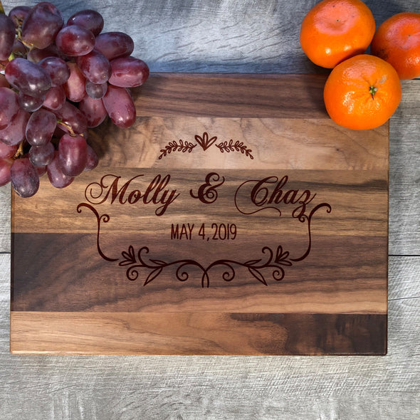Wood Cutting Boards. Family Name. Anniversary Gift. M12