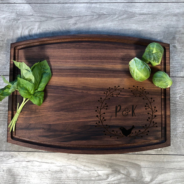Personalized Cutting Board. Initials Board. M5