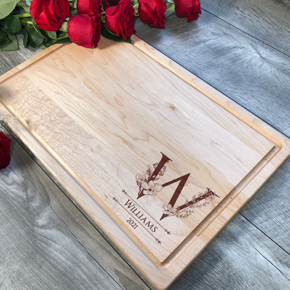 Charcuterie Board. Custom Cutting Board. Initials M70