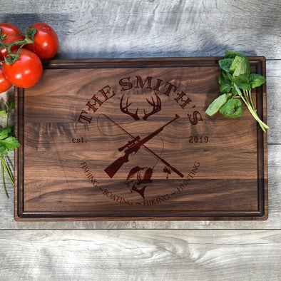 Fishing, Boating, Hiking, Hunting. Custom Cutting Board. M52